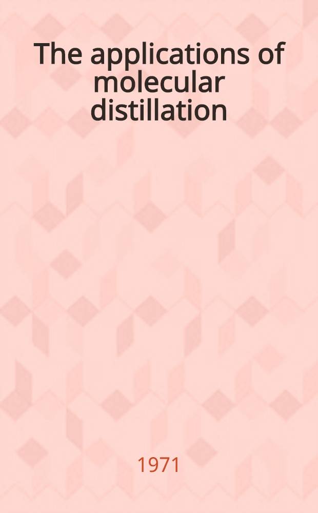 The applications of molecular distillation