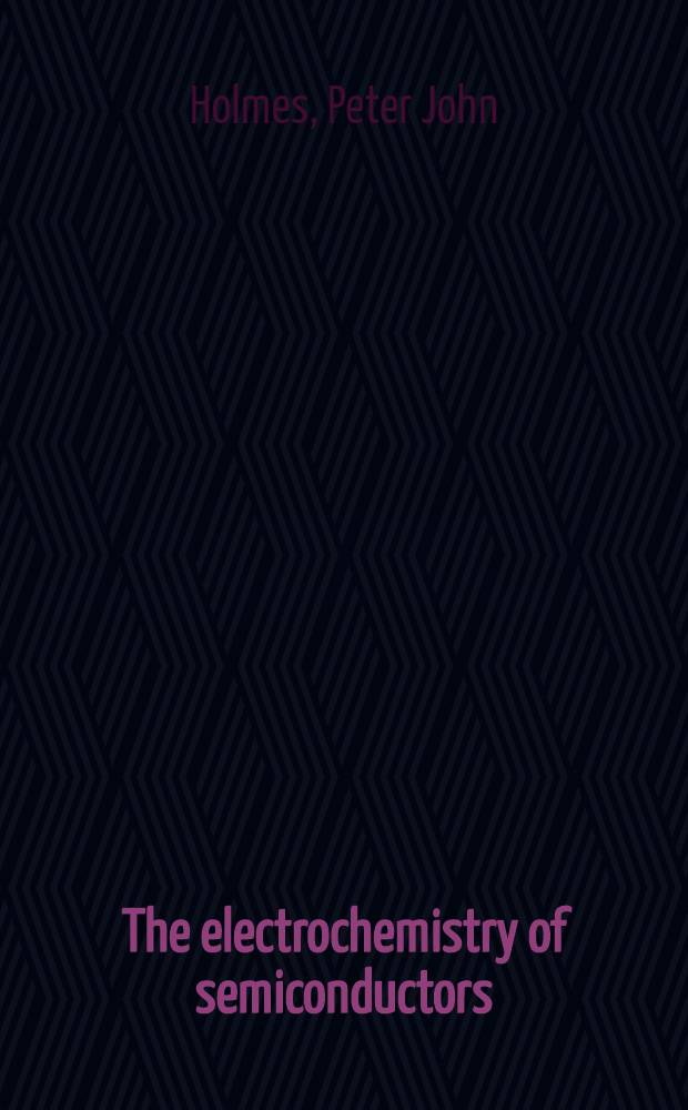 The electrochemistry of semiconductors