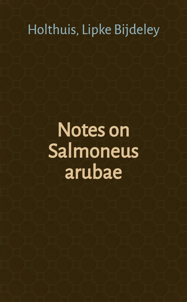 Notes on Salmoneus arubae (Schmitt, 1936) (Crustacea, Decapoda, Caridea)