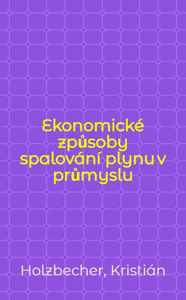 Ekonomick&eacute; způsoby spalov&aacute;n&iacute; plynu v průmyslu