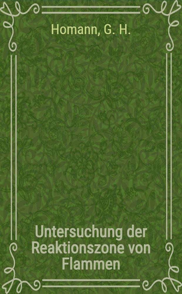 Untersuchung der Reaktionszone von Flammen