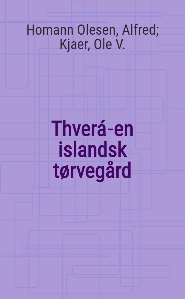 Thverá-en islandsk tørvegård