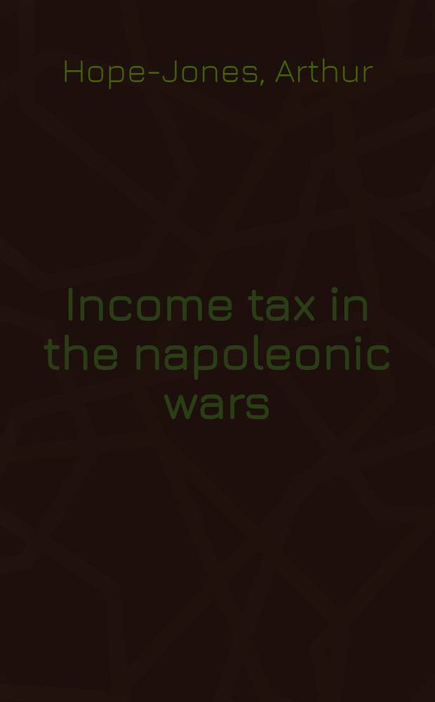 Income tax in the napoleonic wars