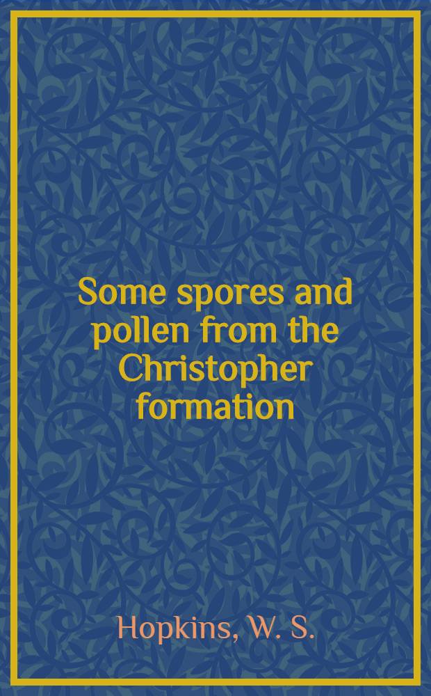 Some spores and pollen from the Christopher formation (Albian) of Ellef and Amund Ringnes Island, and northwestern Melville Island, Canadian Arctic archipelago