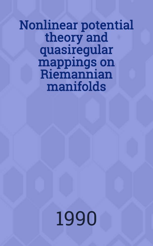 Nonlinear potential theory and quasiregular mappings on Riemannian manifolds