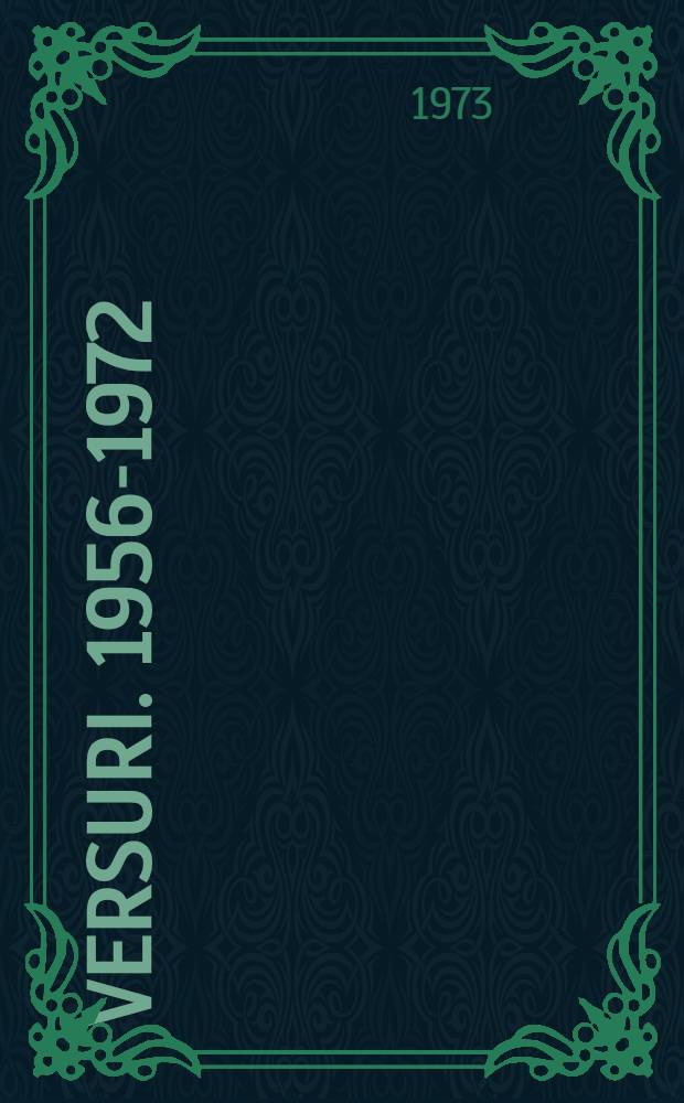 Versuri. 1956-1972