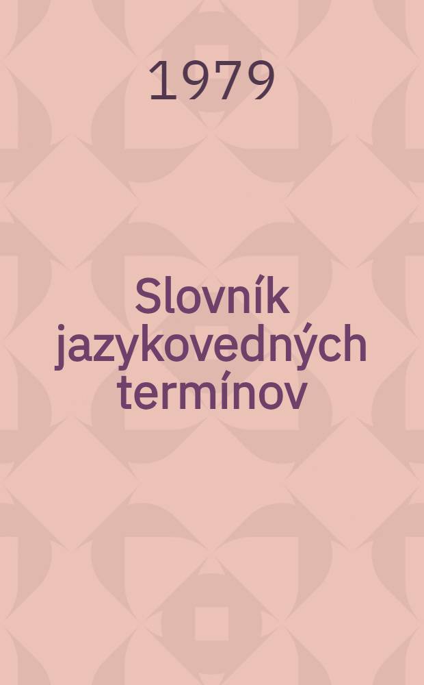 Slovník jazykovedných termínov