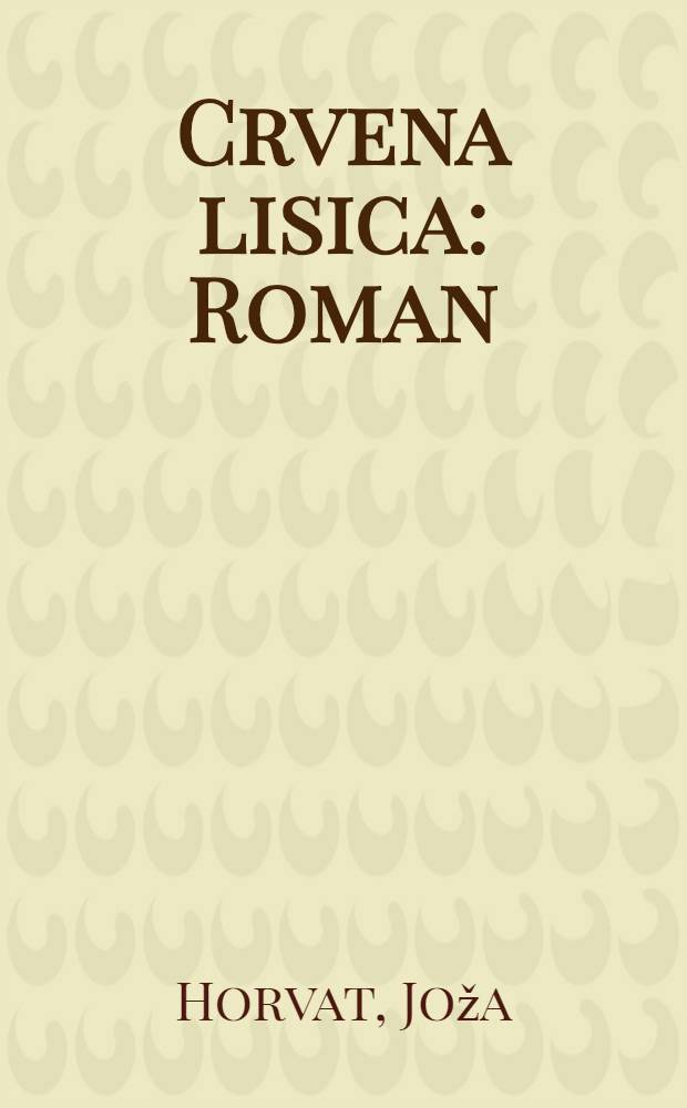 Crvena lisica : Roman
