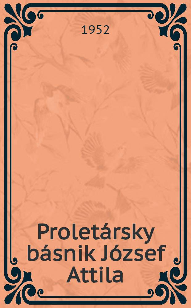 Proletársky básnik József Attila