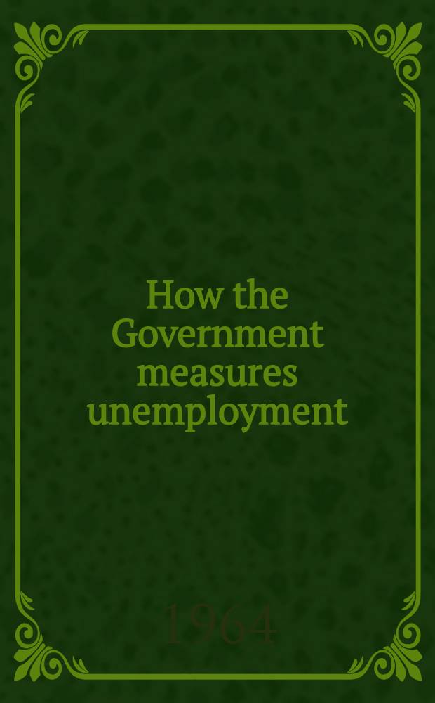 How the Government measures unemployment