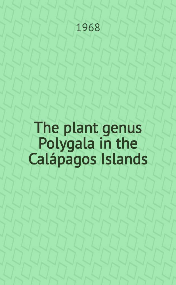 The plant genus Polygala in the Calápagos Islands