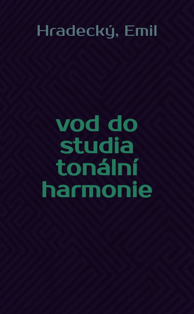 Úvod do studia tonální harmonie