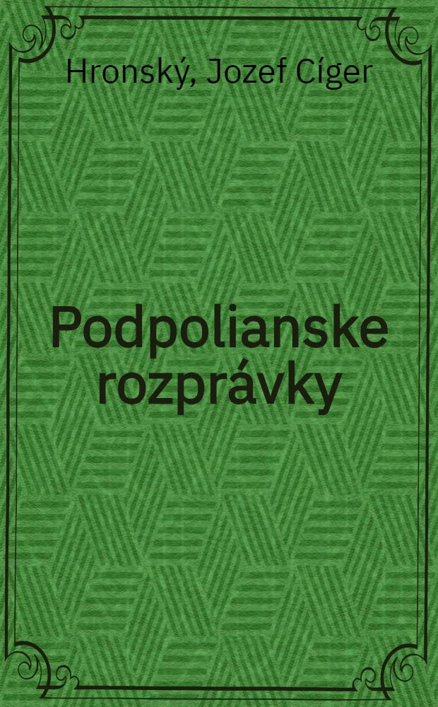 Podpolianske rozprávky