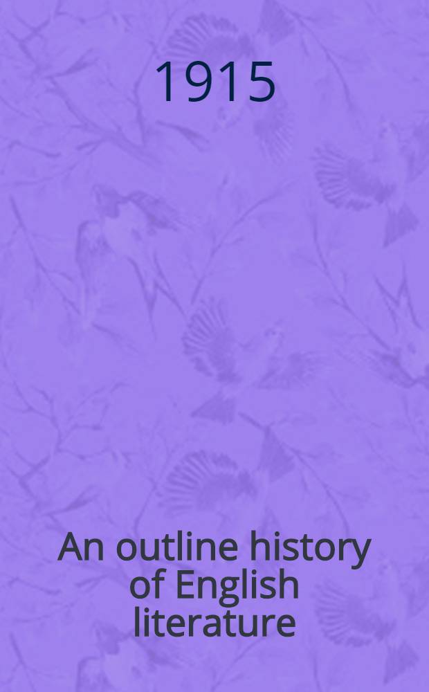 An outline history of English literature