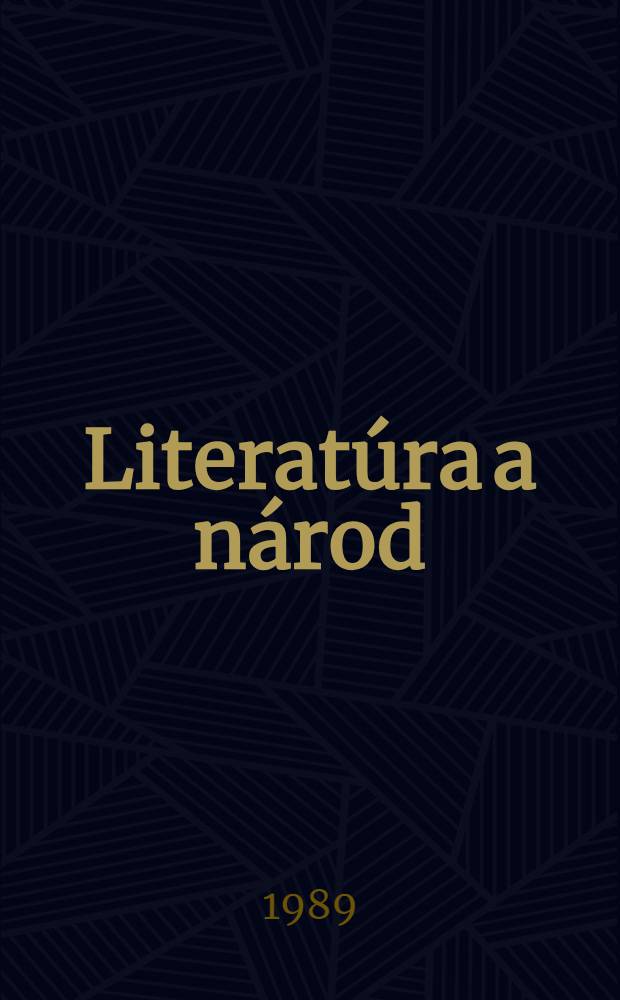 Literatúra a národ