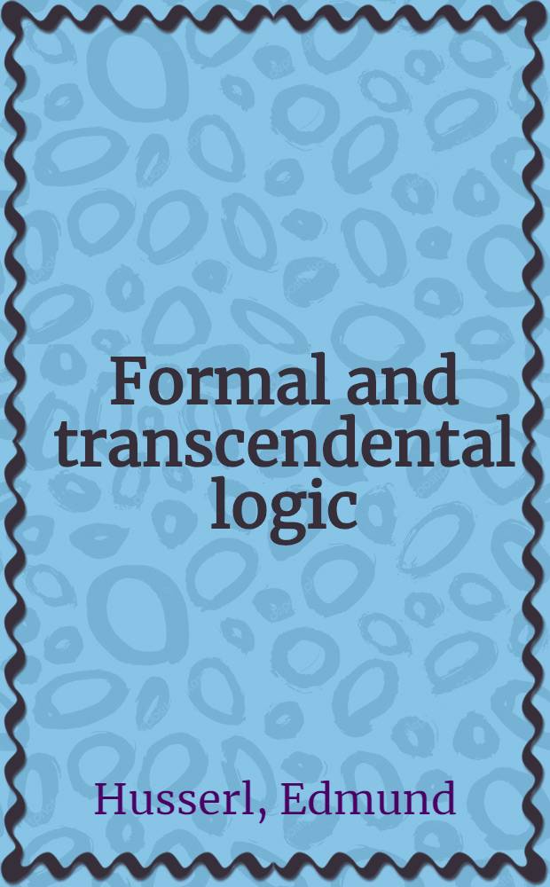 Formal and transcendental logic