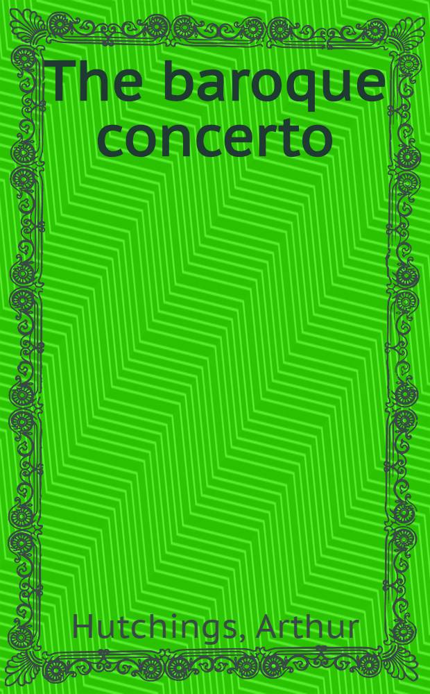 The baroque concerto