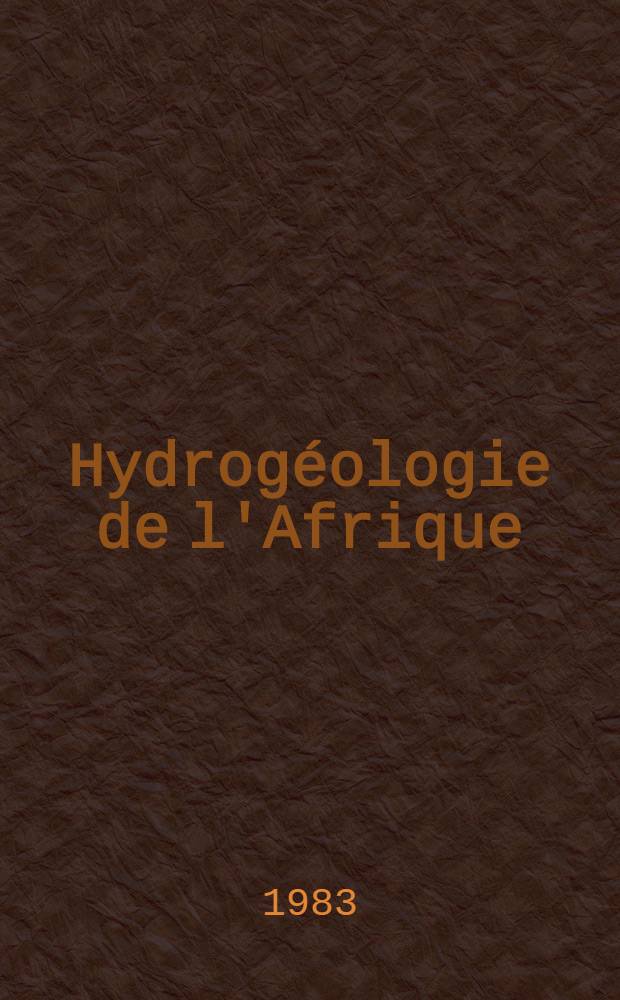 Hydrogéologie de l'Afrique
