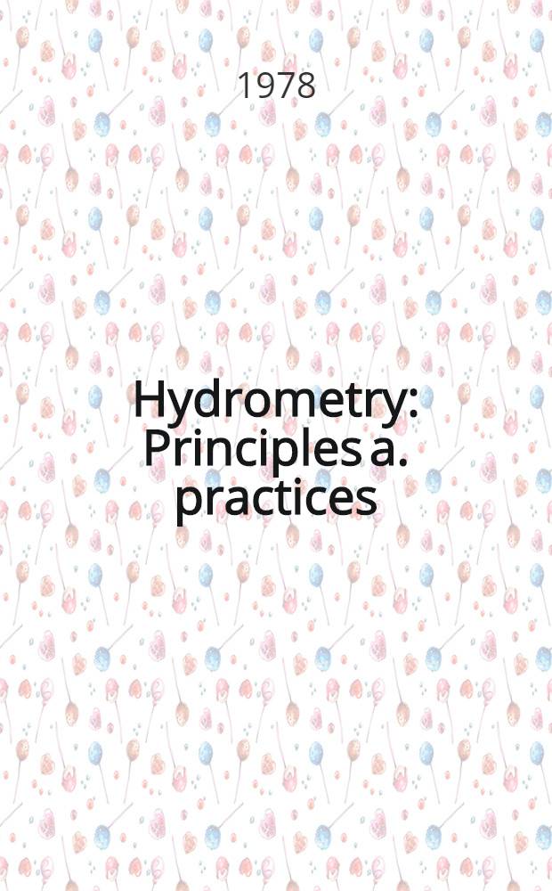 Hydrometry : Principles a. practices