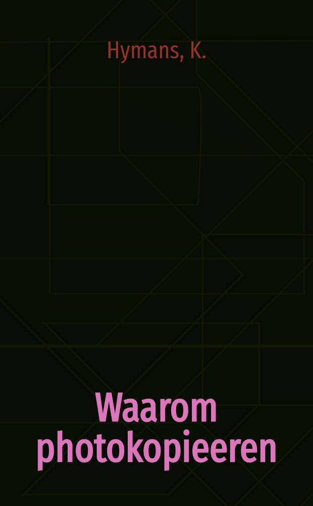 Waarom photokopieeren