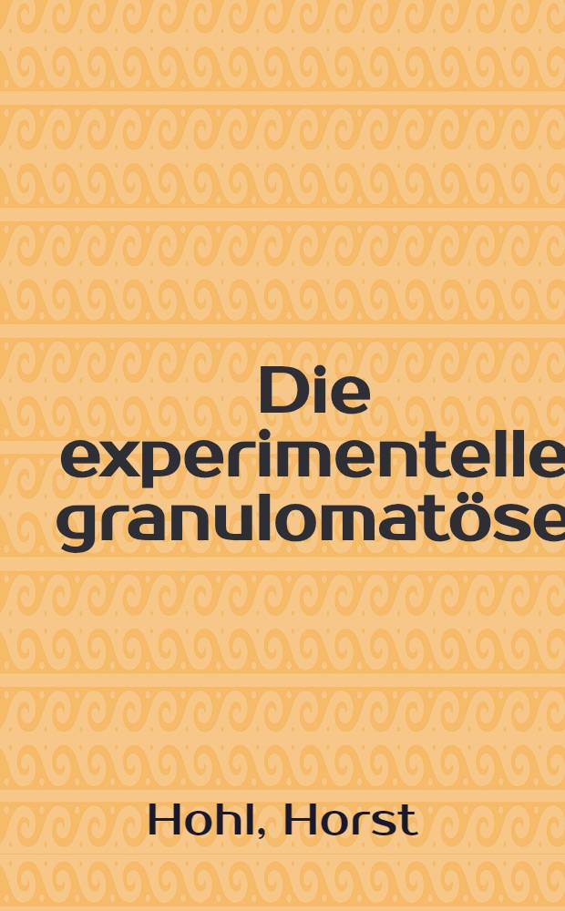 Die experimentelle granulomatöse : Hepatitis der Ratte durch Siliciumdioxyd : Inaug.-Diss. ... der Med. Fak. der ... Univ. Gießen