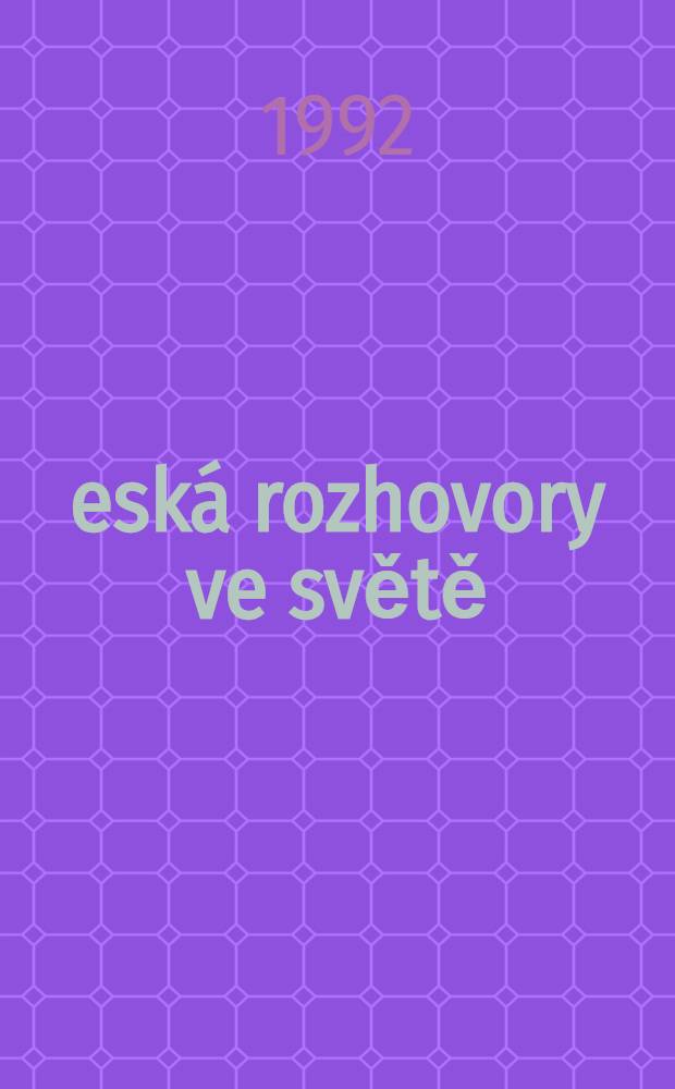 Česká rozhovory ve světě