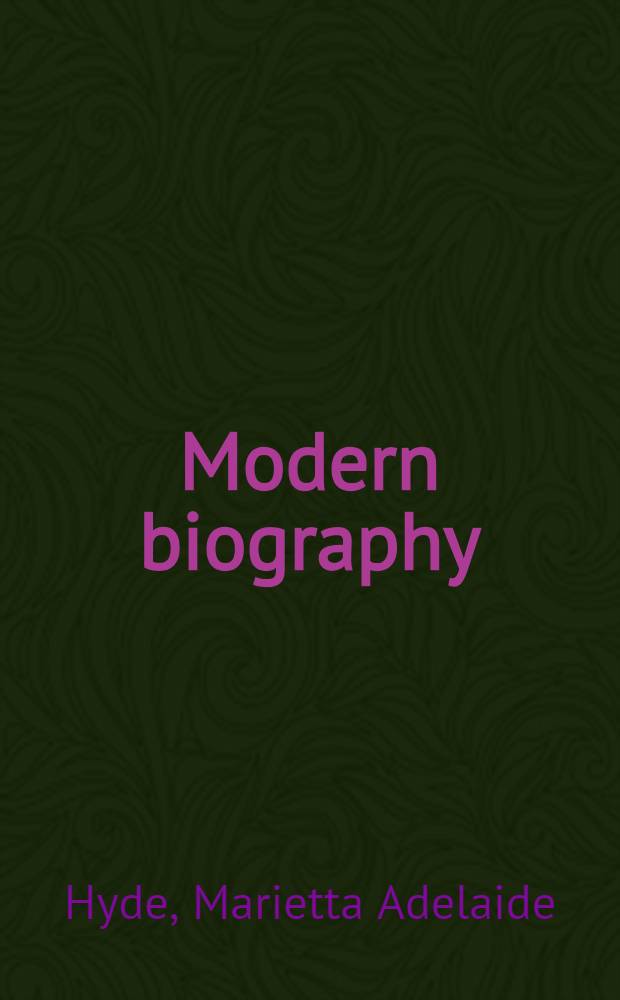 Modern biography