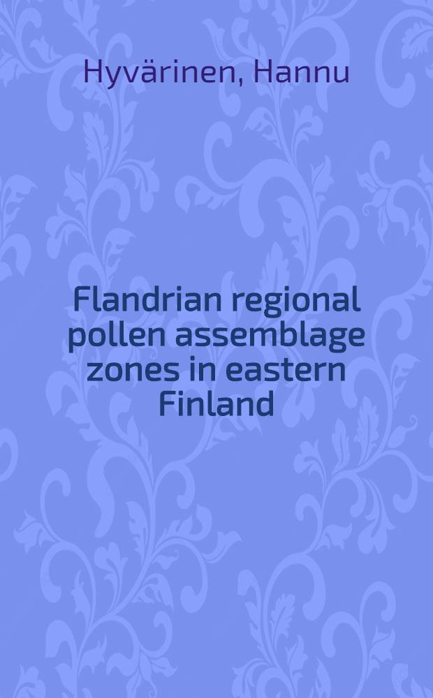 Flandrian regional pollen assemblage zones in eastern Finland