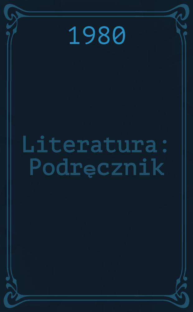 Literatura : Podręcznik : Dla klasy czwartej