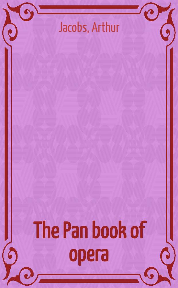 The Pan book of opera
