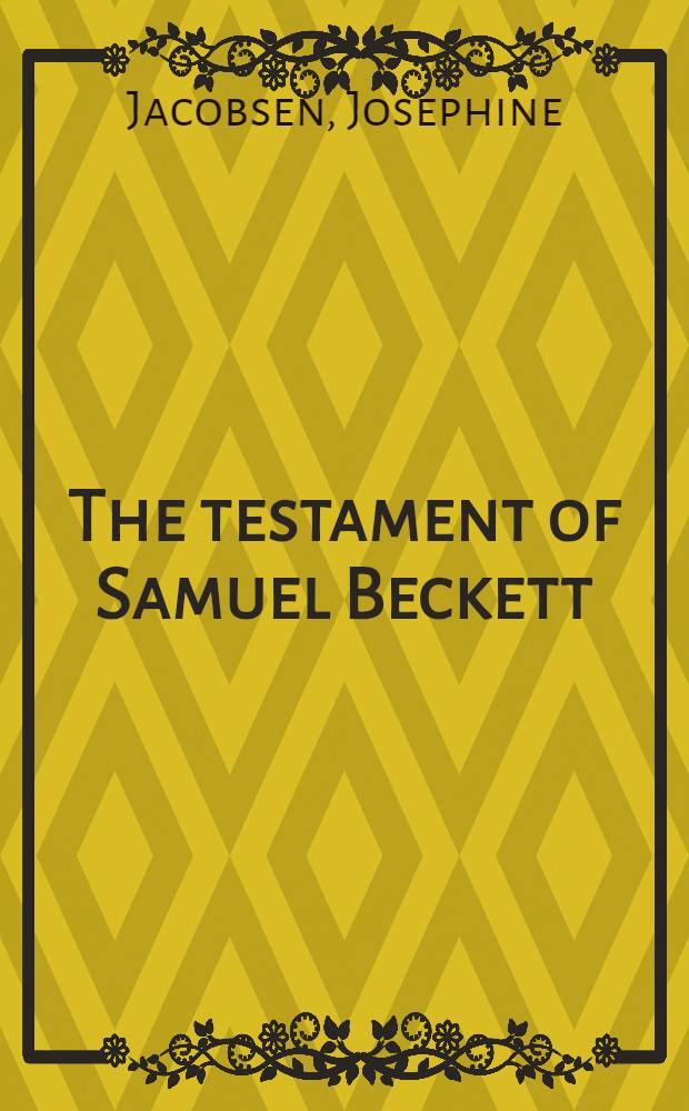 The testament of Samuel Beckett