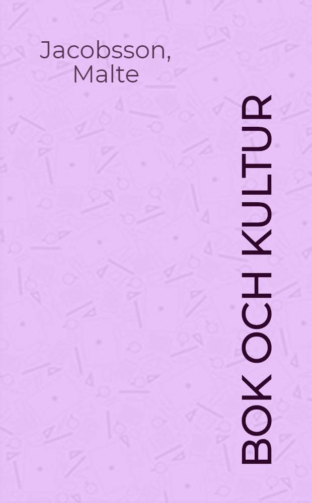 Bok och kultur