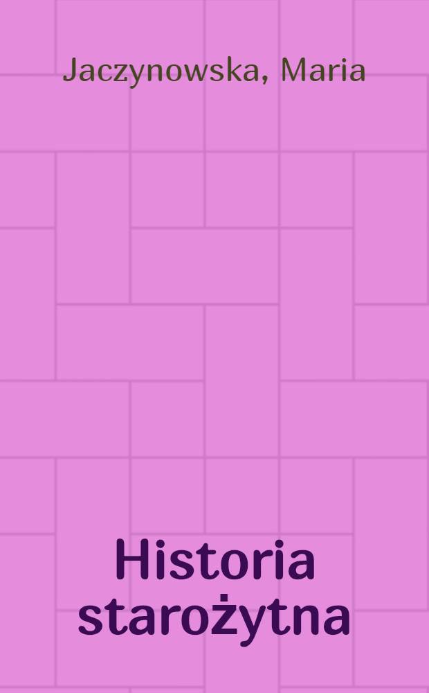 Historia starożytna