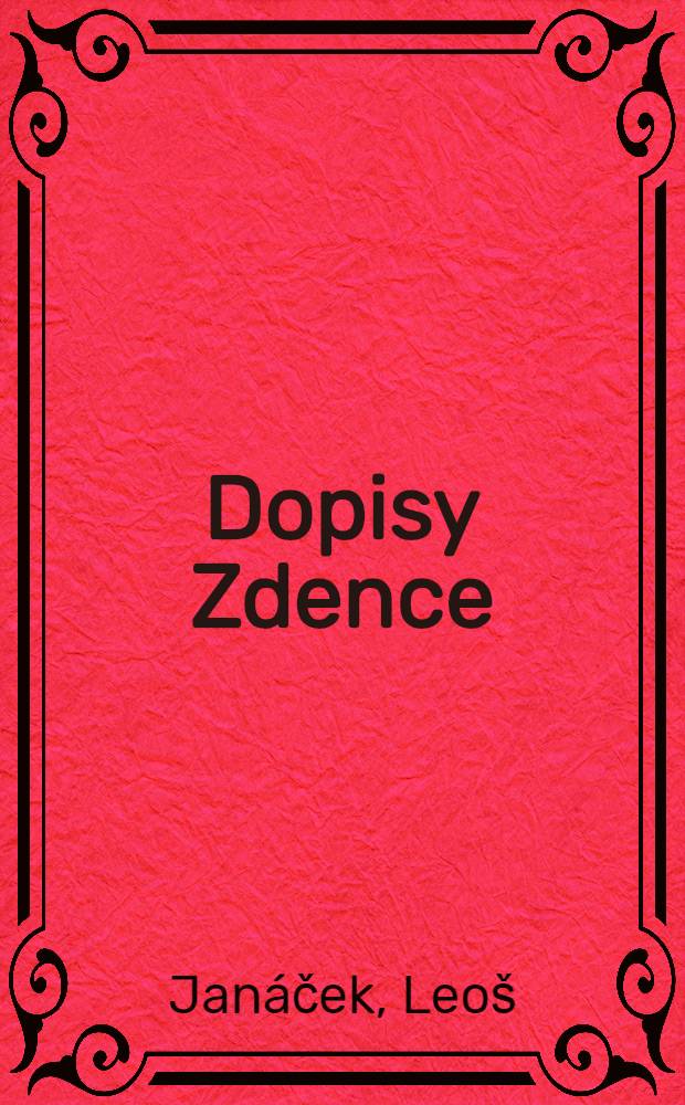 Dopisy Zdence