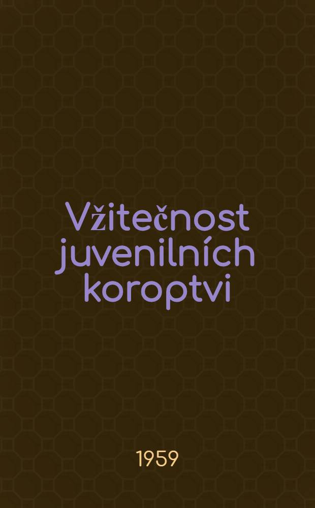 Vžitečnost juvenilních koroptvi (Perdix perdix L.)
