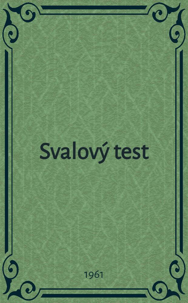 Svalov&yacute; test