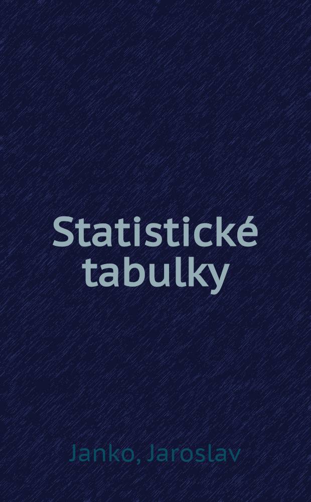 Statistické tabulky