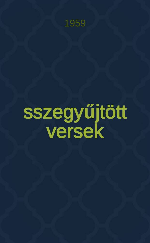 Összegyűjtött versek
