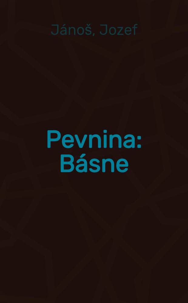 Pevnina : Básne