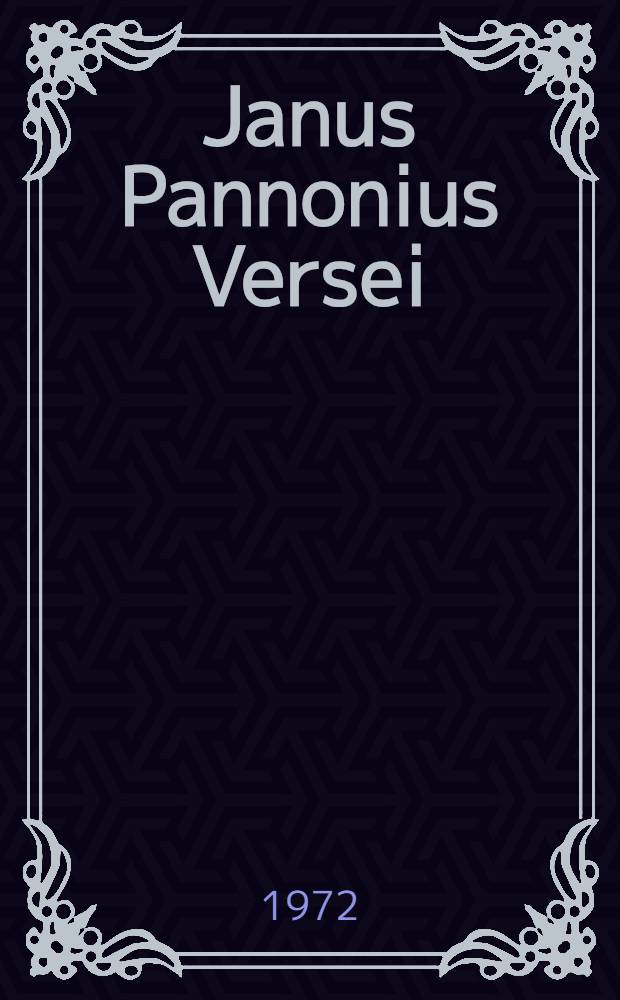 Janus Pannonius Versei