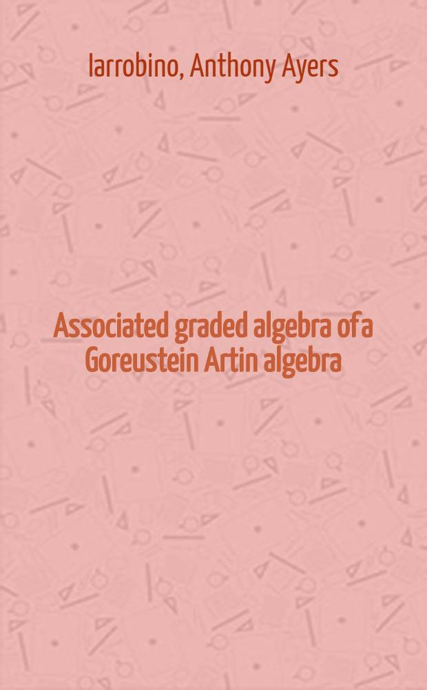 Associated graded algebra of a Goreustein Artin algebra