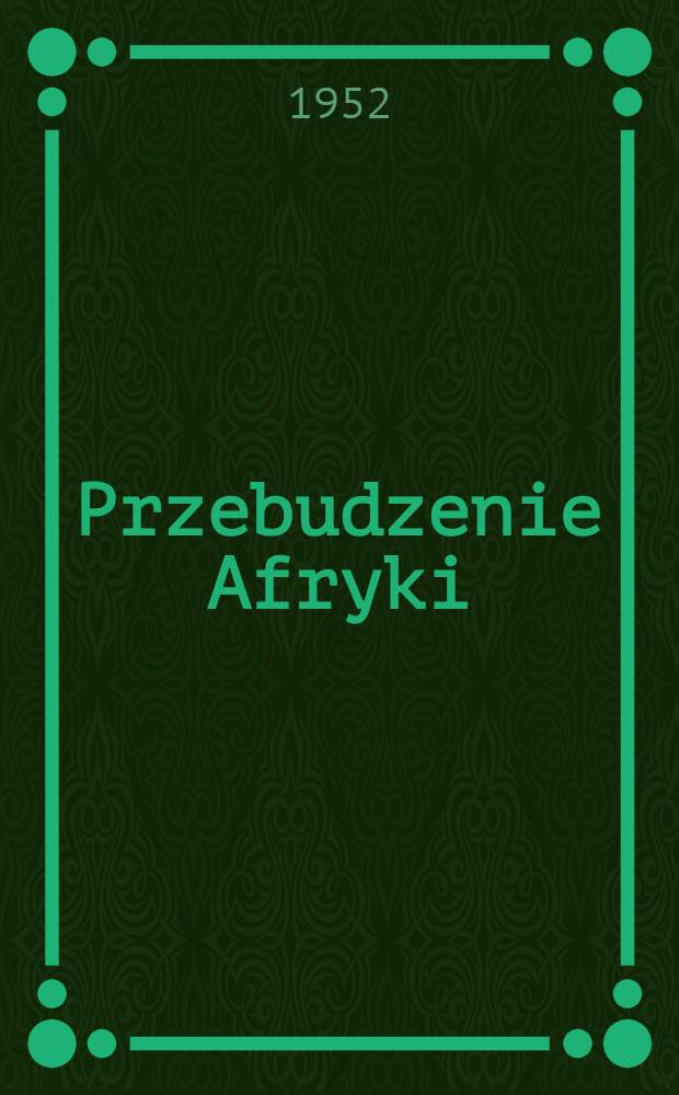 Przebudzenie Afryki