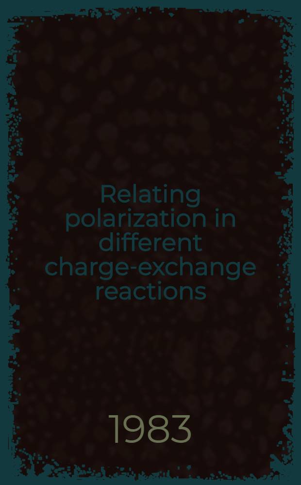 Relating polarization in different charge-exchange reactions