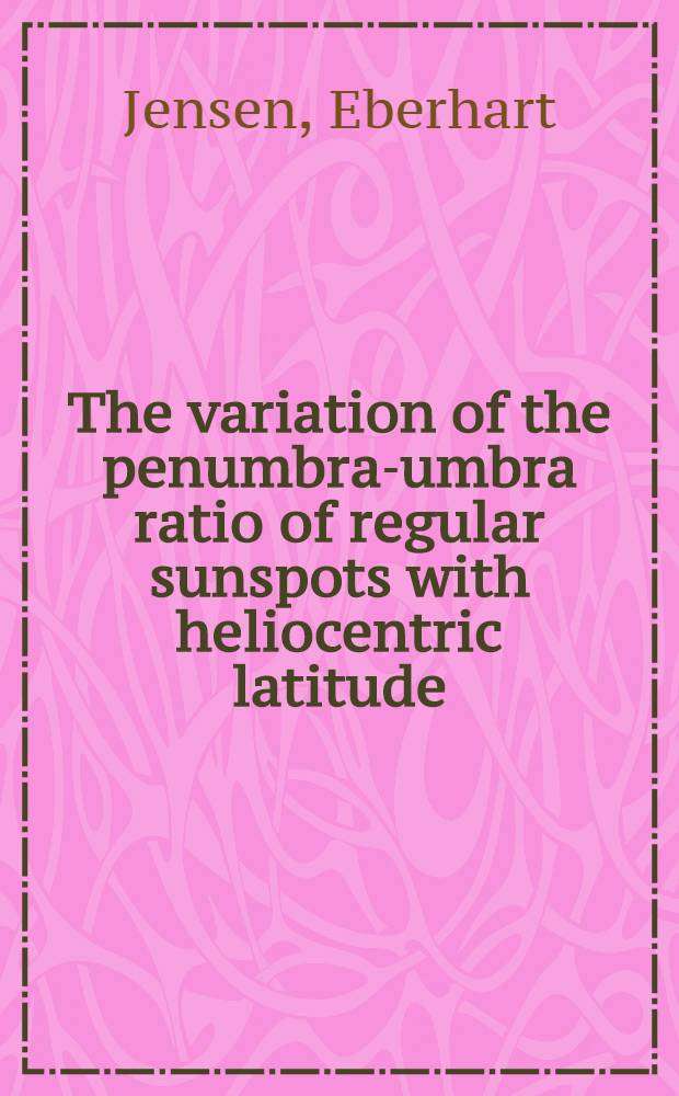 The variation of the penumbra-umbra ratio of regular sunspots with heliocentric latitude
