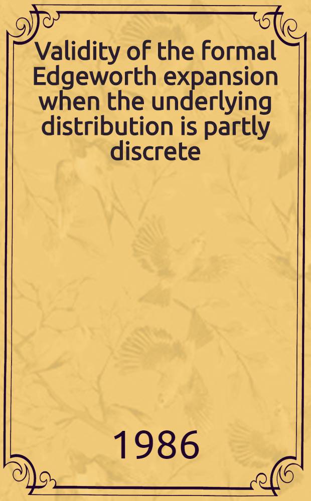 Validity of the formal Edgeworth expansion when the underlying distribution is partly discrete