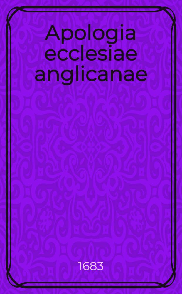 Apologia ecclesiae anglicanae