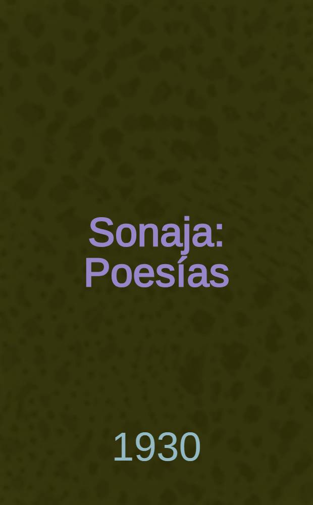 Sonaja : Poesías
