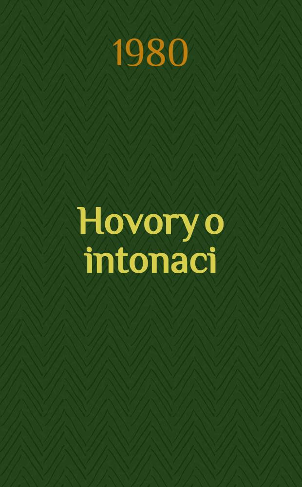 Hovory o intonaci