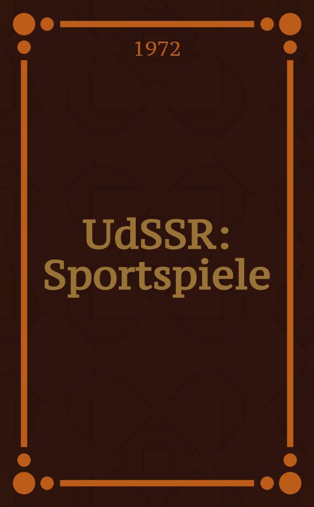 UdSSR : Sportspiele