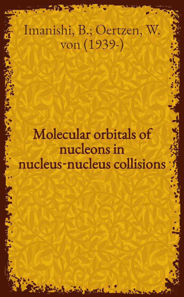 Molecular orbitals of nucleons in nucleus-nucleus collisions